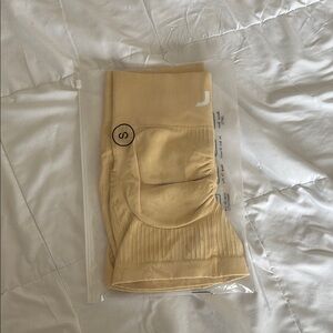 Yellow Ribbed Workout Shorts SIZE SMALL